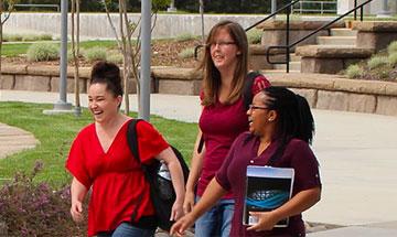 Students walking